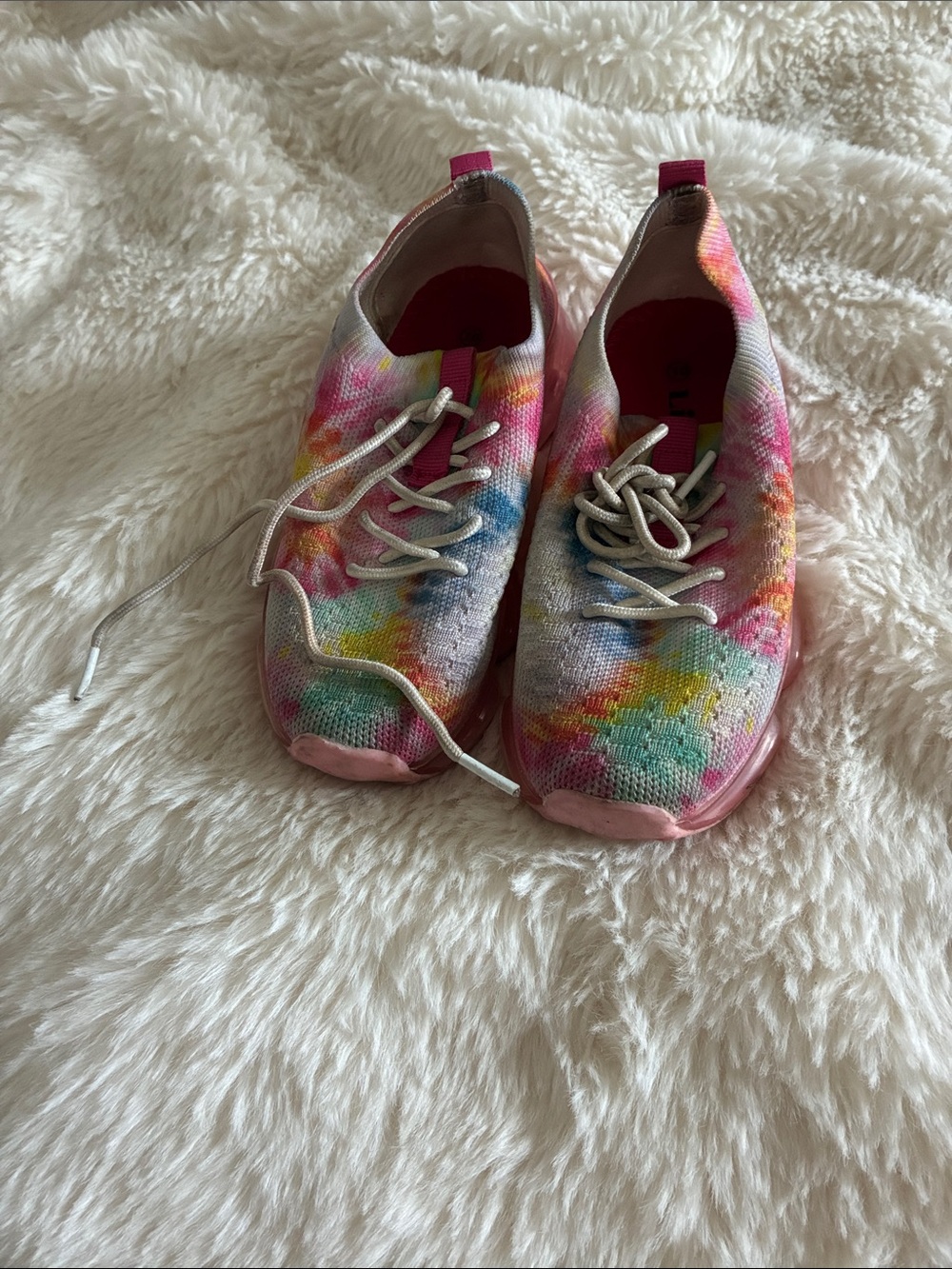 Link Kids Tie-Dye Multicolor Pink Slip-On Sneakers
